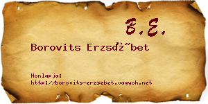 Borovits Erzsébet névjegykártya